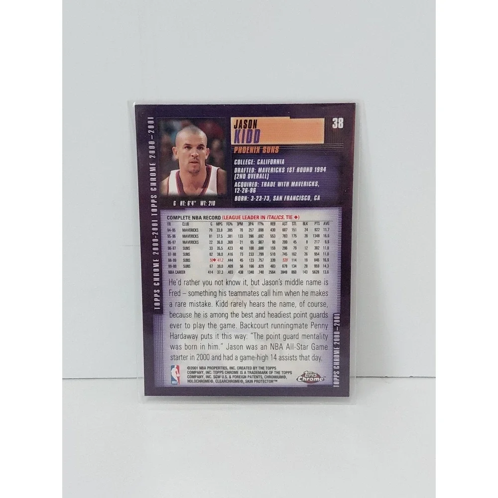 2000-01‎ TOPPS CHROME PREVIEW JASON KIDD #TCP6 SUNS